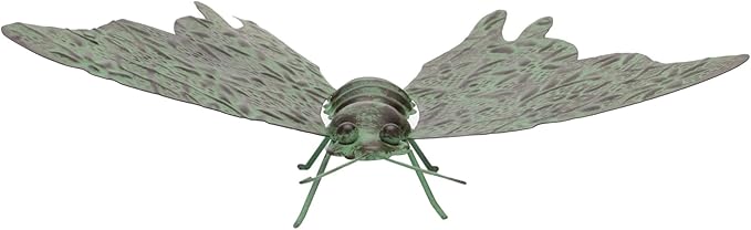 Melrose International Iron Butterfly Garden Decor - Distressed Metal Wall Art & Outdoor Accent Green
