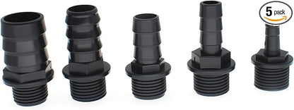 FDXGYH Fountain Pump Nozzle Kit Replacement Adapters 5 Sizes Plastic Nozzles for Aquarium, Fish Tank, Pond, Hydroponics