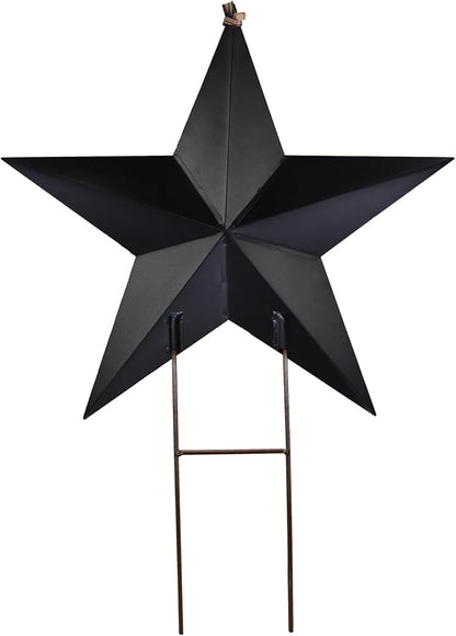 Linfevisi American Flag Star Yard Signs 23.5 Inch Metal Patriotic Barn Stars Garden Stakes US Flag Outdoor 4th of July Decorations Memorial Day Yard Art Lawn Ornaments Patio for Outside