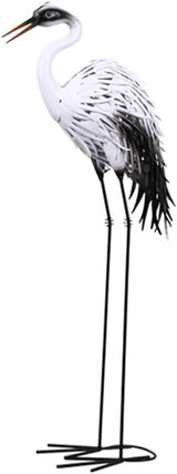 Outdoor Garden Large Statue Animal Sculpture Gift Outdoor Statues Simulation Animal Garden Statue, Garden Iron Floor Ornaments, Creative Outdoor Crane Sculpture, Exquisite Figurines(95cm)