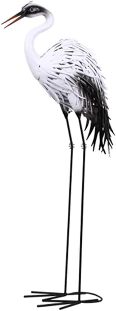 Outdoor Garden Large Statue Animal Sculpture Gift Outdoor Statues Simulation Animal Garden Statue, Garden Iron Floor Ornaments, Creative Outdoor Crane Sculpture, Exquisite Figurines(95cm)