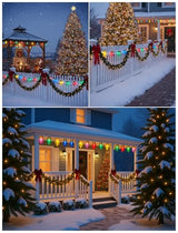 16FT C9 Jumbo Christmas String Lights - Clear Multicolor Bulbs