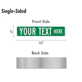 SmartSign Green Custom Street Sign - 4" x 18", Aluminum, Reflective Option, Personalize Your Own Street Sign, Outdoor Metal Sign for Home, Office, Decor, Room, USA-Made