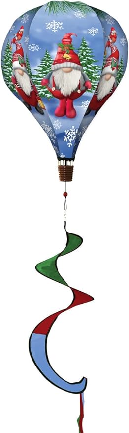 Winter Gnomes Deluxe Hot Air Balloon Windsock Wind Twister Wind Twister 54" x 12" Briarwood Lane