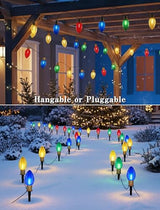 C9 LED Christmas Pathway Lights 7Ft - Multicolor, Connectable