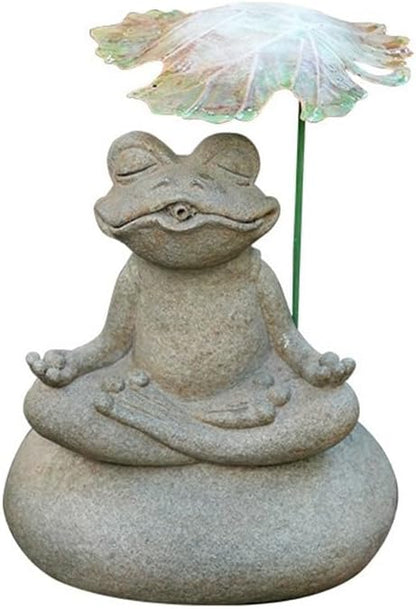 Whimsical Animal Pond Spitter, Outdoor Water Fountain with Pump and Hose, Antique Style Garden Water Fountain for Patio, Yard, Pond and Indoor Decor(Small)