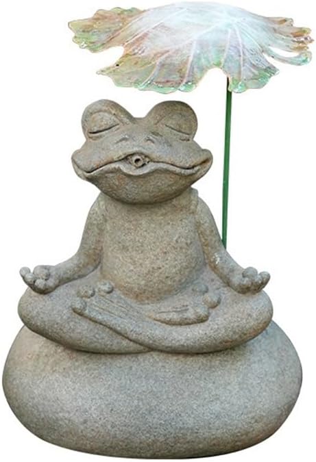 Whimsical Animal Pond Spitter, Outdoor Water Fountain with Pump and Hose, Antique Style Garden Water Fountain for Patio, Yard, Pond and Indoor Decor(Small)