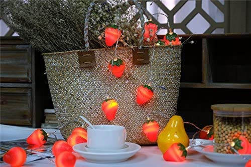 Fruit String Lights - Battery Powered, Strawberry Design