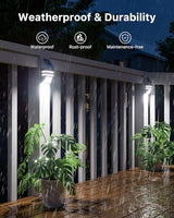 4 Pack Solar Fence Lights - Motion Sensor, Cool White