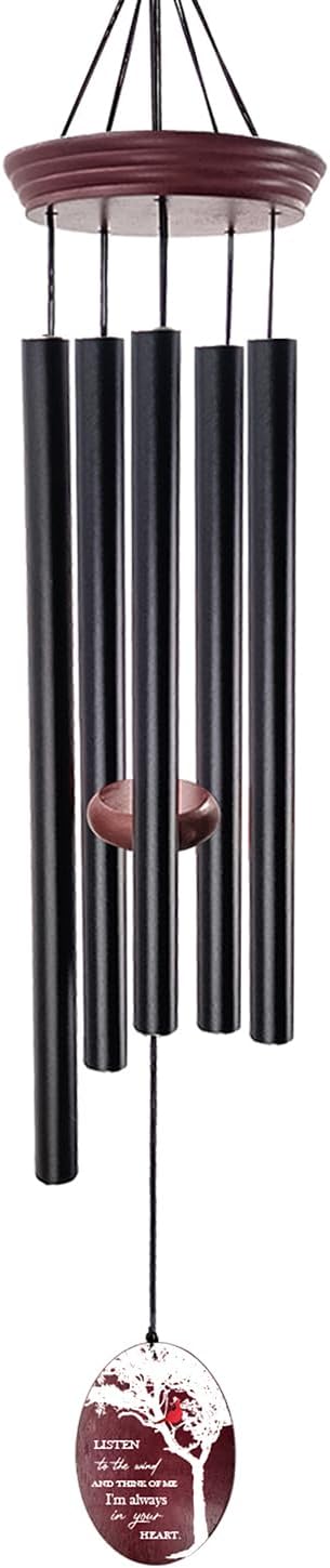 Cardinal Memorial Wind Chimes for Loss of Loved One, 33.5" Red Cardinal Sympathy Wind Chimes Outdoor Deep Tone, Tree of Life Remembrance Gift for Loss of Mom Dad, Funeral Gift