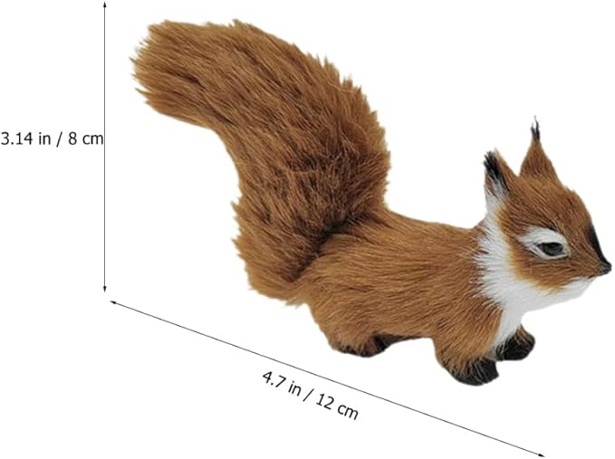 Mipcase Simulation Squirrel Garden Decor 4.72X3.14X1.18In Outdoor Lawn Statue Realistic Resin Ornament for Patio Yard Landscape Decoration