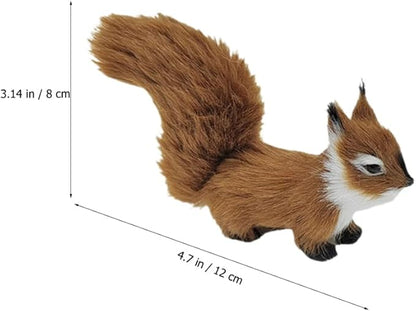 Mipcase Simulation Squirrel Garden Decor 4.72X3.14X1.18In Outdoor Lawn Statue Realistic Resin Ornament for Patio Yard Landscape Decoration