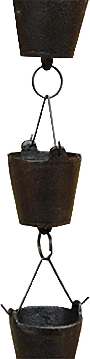 NACH js-RNC009 Bucket Cast Iron Rain Chain, 96"