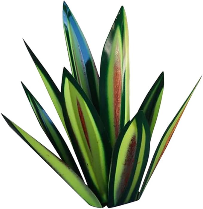 Tequila Rustic Sculpture,Rustic Hand Painted Metal Agave Plant,DIY Metal Plant Garden Yard Sculpture, Green Tequila Rustic Sculpture Metal Agave Plant Iron Art Agave Sculpture Statue