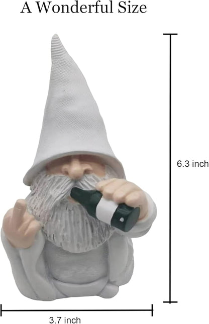 MINICAR Drinking Gnome Statue, Funny Outdoor Garden Yard Lawn Sculpture Decoration Home Decor Naughty Gifts, 6.3 Inch Tall