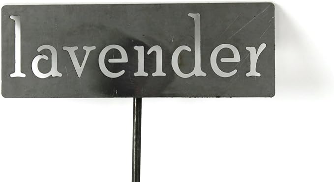 Classic Metal Garden Markers 19 Inches Tall (lavender, Raw, Unfinished Steel (will rust with time))