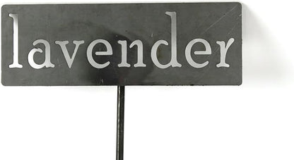 Classic Metal Garden Markers 19 Inches Tall (lavender, Raw, Unfinished Steel (will rust with time))
