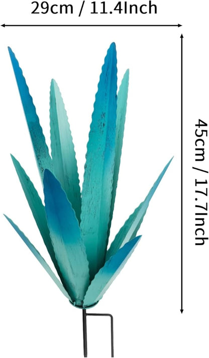 Rustic Metal Tequila Agave Sculpture, Wind Resistant Vivid Iron Plant Statue Figurines Ornament for Country Garden Courtyard Lawn Patio Decor, Metal Yard Art Holiday Outdoor Decorations (A)