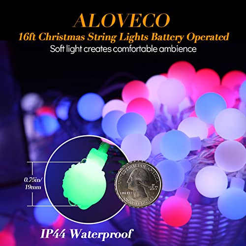 LED String Lights 16ft - Color Changing RGB Battery Operated Waterproof