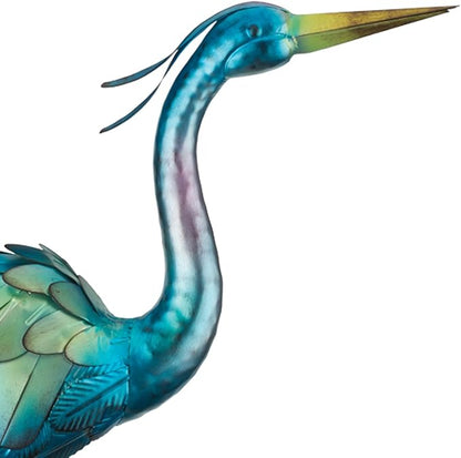 Regal Art & Gift Mystic Crane Metal Statue – Indoor Outdoor Decorative Sculpture for Home & Garden Décor, Weather-Resistant Yard Art Figure for Patio, Lawn - Upward Gaze