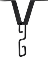 2 Pcs Heavy-Duty V-Shaped Rain Chain Gutter Adapter Clip S-Shaped Hooks Alloy Connector Holder for Rain Chains Adjustable Adapter for Gutter Chain Downspout Painted Hardware Black
