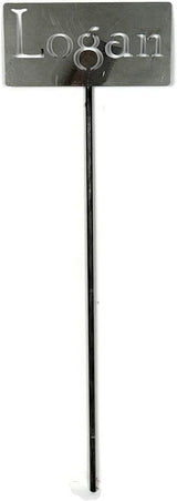 Classic Metal Garden Markers Clearance Items 20 to 33 Inches Tall (Raw Unfinished Steel, Logan)