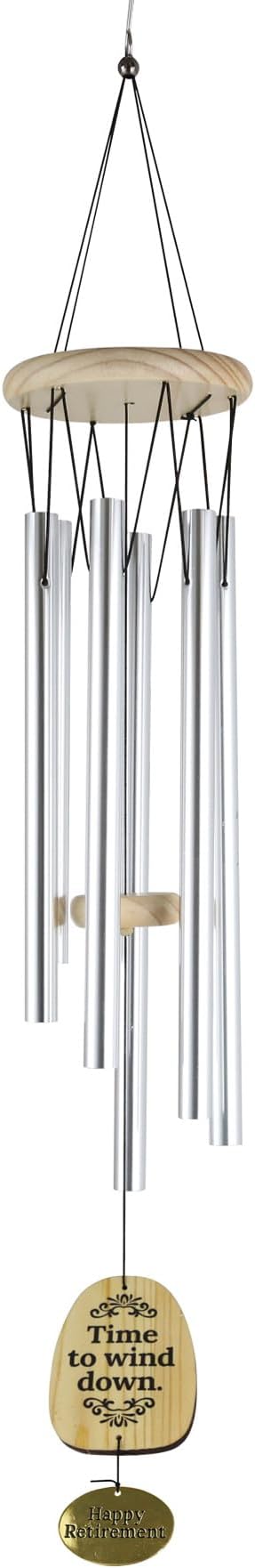 Enesco Our Name is Mud Happy Retirement Hanging Wind Chime, 27.95 Inch, Multicolor