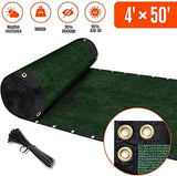 180GSM 4ft x 50ft Fence Privacy Screen Heavy Duty Fence Cover Garden Wall Backyard Dark Green