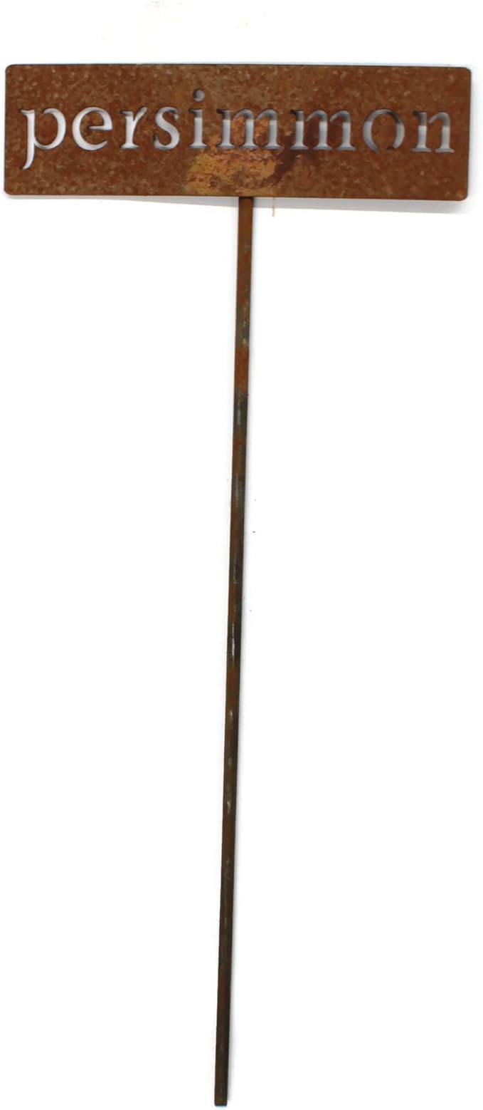 Classic Metal Garden Markers 19 Inches Tall (persimmon, Naturally Rusted)