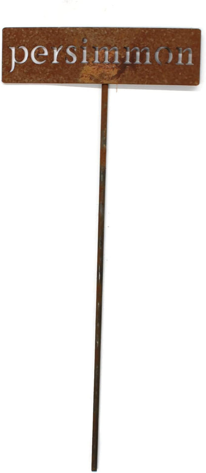 Classic Metal Garden Markers 19 Inches Tall (persimmon, Naturally Rusted)
