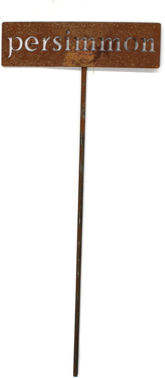 Classic Metal Garden Markers 19 Inches Tall (persimmon, Naturally Rusted)