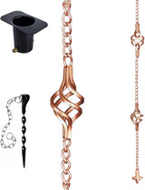 8.5FT Rain Chains with Spiral Bird Cage Rain Chain Cups, Rain Catcher for Gutters, Decorative Copper Rainwater Diverter Rain Chimes for Garden Decor,Replacement for Outside Gutter Downspouts in Spring