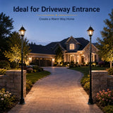 Outdoor Lamp Post Light 83" - Black Hardwired E26