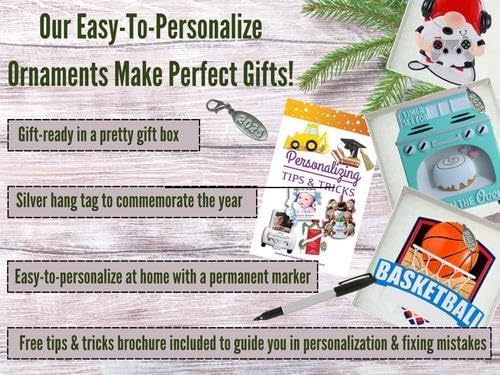 BBQ Ornament, 2026 Christmas Ornaments - Grill, Grilling or Smoker Gift - Easy to Personalize at Home - Comes in a Gift Box so It's Ready for Giving