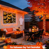 500 LED Orange Halloween String Lights - 173ft with Remote