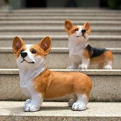 Garden Ornaments Decor Statue Outdoor,Abstract Unique Statue Sculpture Creative Statues and Sculptures Outdoor Decor for Garden,Simulation Resin Puppy Sculpture Crafts Dog Ornaments