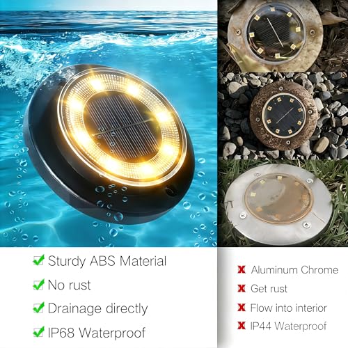 Solar Lights - Waterproof Warm White 12 Pack Ground