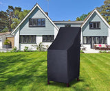 Stackable Patio Chair Covers, High Back Outdoor Chair Covers, 600D Heavy Duty Waterproof Lawn Outside Barstool Furniture Covers,Fits for 4-6 Stackable Dining Chairs,27"W x 27"D x 49"H,1 Pack