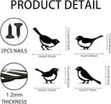 WADORN 4Pcs Birds Metal Yard Art Decor, Birds Animal Metal Outdoor Tree Silhouette Stake for Tree Yard Garden Patio Animal Outdoor Craft Statue Ornaments Gift for Housewarming Home Art Decor