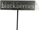 Classic Metal Garden Markers 19 Inches Tall (blackberries, Raw, Unfinished Steel (will rust with time))