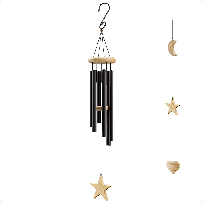 Wind Chimes for Outside - 32" Aluminum & Pine Wood Relaxing Windchimes Outdoors Unique - Large Wind Chime - Memorial Wind Chimes for Loss of Loved One - Memorial Windchimes in Memory of A Loved One
