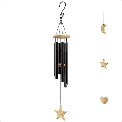 Wind Chimes for Outside - 32" Aluminum & Pine Wood Relaxing Windchimes Outdoors Unique - Large Wind Chime - Memorial Wind Chimes for Loss of Loved One - Memorial Windchimes in Memory of A Loved One
