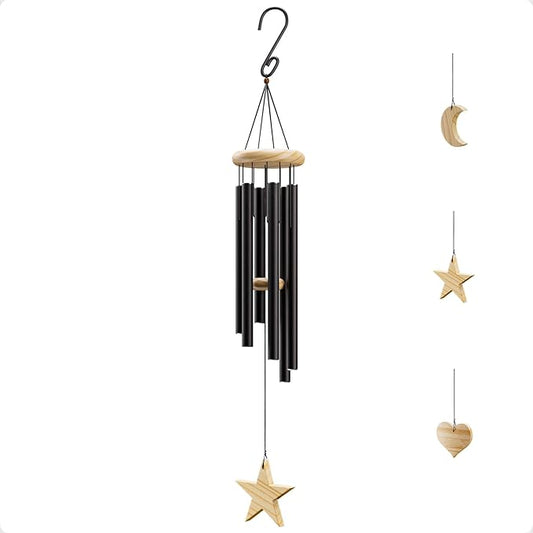 Wind Chimes for Outside - 32" Aluminum & Pine Wood Relaxing Windchimes Outdoors Unique - Large Wind Chime - Memorial Wind Chimes for Loss of Loved One - Memorial Windchimes in Memory of A Loved One