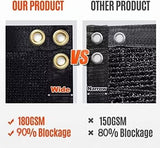 180GSM 6ft x 50ft Fence Privacy Screen Heavy Duty Fence Cover Garden Wall Backyard Black