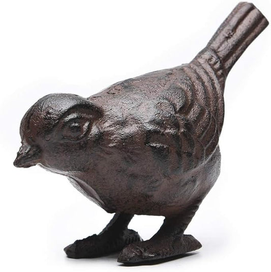 Cast Iron Bird Sculpture Bird Statue Tabletop Decor Figurines, Creative Animal Statues Indoor Outdoor Garden Home Decoration