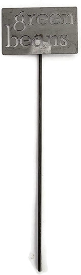 Classic Metal Garden Markers 19 Inches Tall (green beans, Raw, Unfinished Steel (will rust with time))