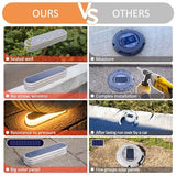 Solar Deck Lights - 4 Pack LED Warm White IP68 Waterproof