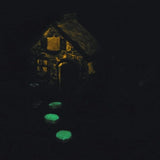 Treasure Gurus 3pc Miniature Glow Dark Log Slice Step Set Fairy Garden Landscape Accessory Outdoor Dollhouse Decor