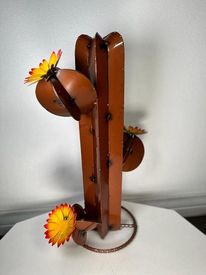 Metal Saguaro Cactus - Garden Art (Copper)