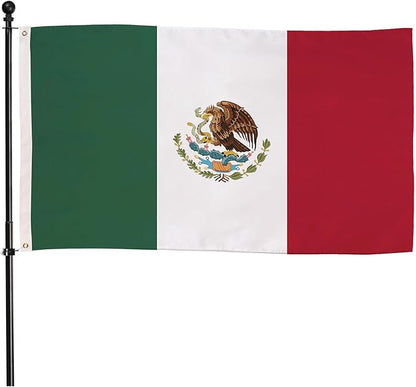Evergreen Mexican Flag 3x5 Outdoor Double Sided, MX Mexico Flags for Outside with Grommets, 3-Ply Banners for Garden Patio, Indoor Wall Decor for Room, Works with Standard Estate Flag Poles